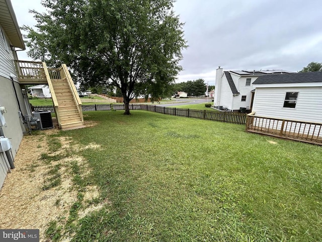 1625 Harrier Ln, Culpeper, VA 22701 - fenced backyard with stairs and a wooden deck