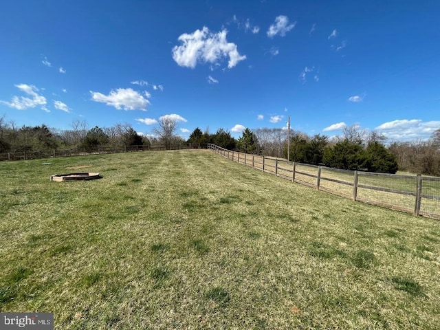 18393 Gaskins Ln, Jeffersonton, VA 22724 - view of yard with fence and a rural view
