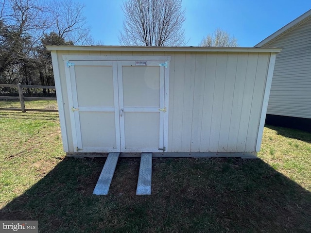 18393 Gaskins Ln, Jeffersonton, VA 22724 - view of shed featuring fence