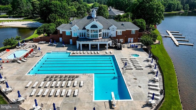 11407 Osprey Trl, Spotsylvania, VA 22551 - birds eye view of property featuring a water view