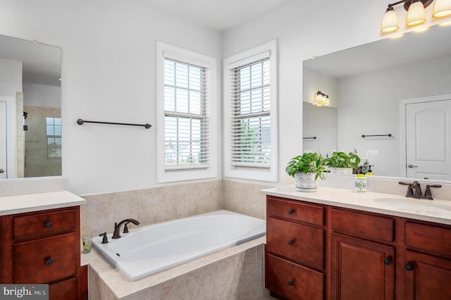 11407 Osprey Trl, Spotsylvania, VA 22551 - full bath featuring a shower stall, vanity, and a bath