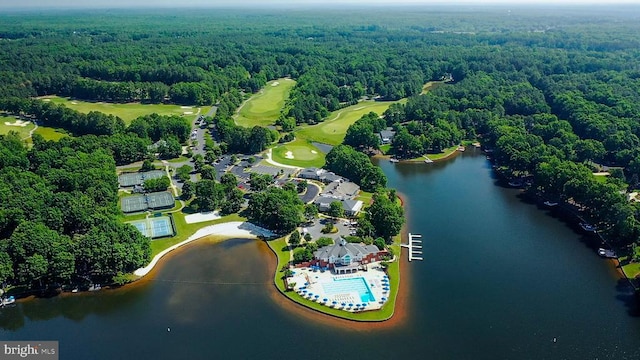 11407 Osprey Trl, Spotsylvania, VA 22551 - drone / aerial view with a water view and a forest view