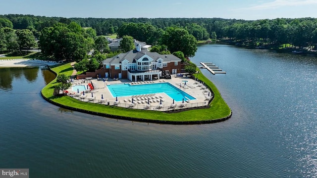 11407 Osprey Trl, Spotsylvania, VA 22551 - bird's eye view with a water view and a forest view
