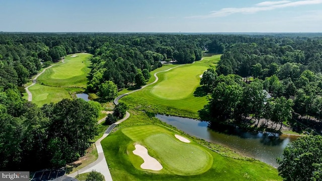 11407 Osprey Trl, Spotsylvania, VA 22551 - aerial view with a water view, a wooded view, and view of golf course