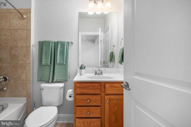11407 Osprey Trl, Spotsylvania, VA 22551 - bathroom featuring bathtub / shower combination, toilet, and vanity