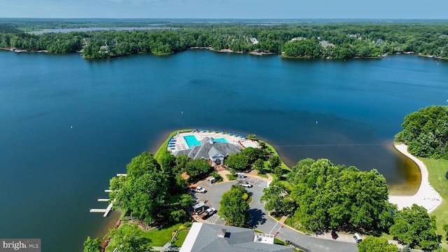 11407 Osprey Trl, Spotsylvania, VA 22551 - aerial view with a water view and a forest view
