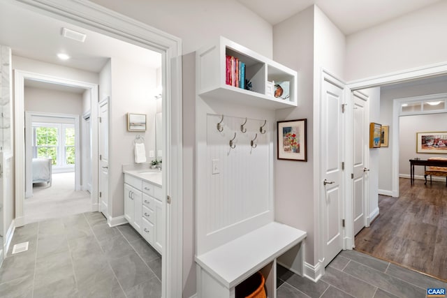 312 Avondale Ln, Crozet, VA 22932 - mudroom with a sink and baseboards