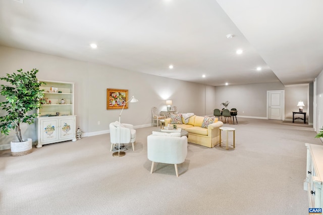 312 Avondale Ln, Crozet, VA 22932 - living room featuring light carpet and recessed lighting