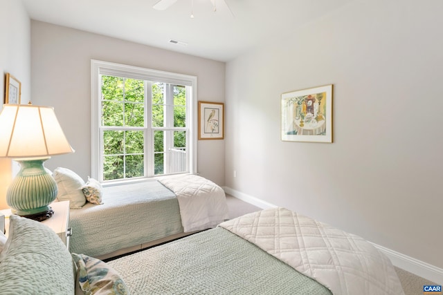312 Avondale Ln, Crozet, VA 22932 - carpeted bedroom featuring baseboards and a ceiling fan