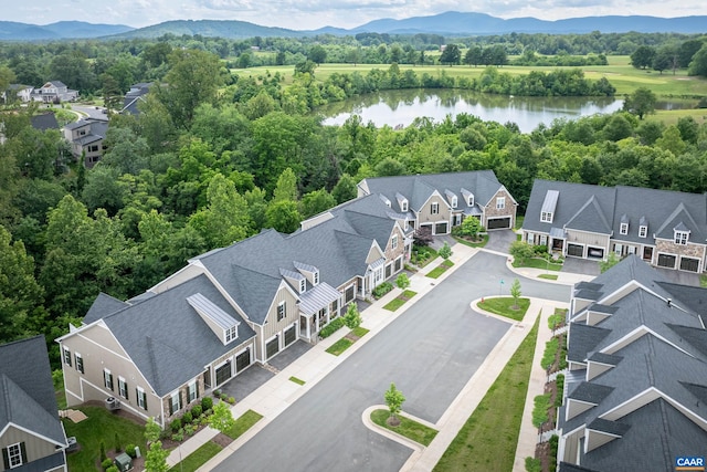312 Avondale Ln, Crozet, VA 22932 - aerial perspective of suburban area featuring a water and mountain view