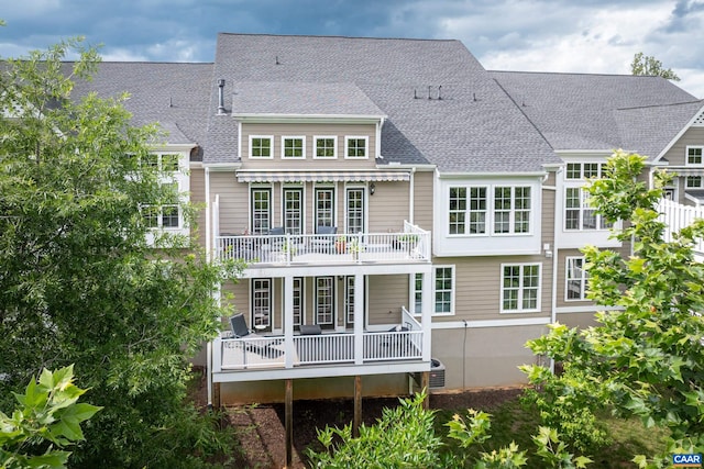 312 Avondale Ln, Crozet, VA 22932 - back of house featuring a balcony and a shingled roof