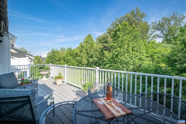 312 Avondale Ln, Crozet, VA 22932 - wooden deck with outdoor dining space
