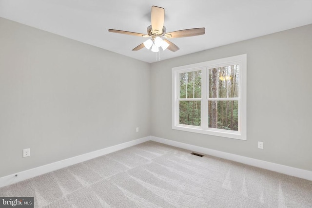 9712 Sutter Rd, Partlow, VA 22534 - empty room featuring baseboards, carpet flooring, and ceiling fan