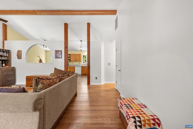 538 Jefferson Dr, Palmyra, VA 22963 - living area with light wood-style floors