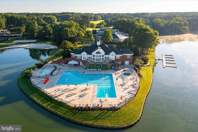 11402 Osprey Trl, Spotsylvania, VA 22551 - view of subject property featuring a pool and a nearby body of water