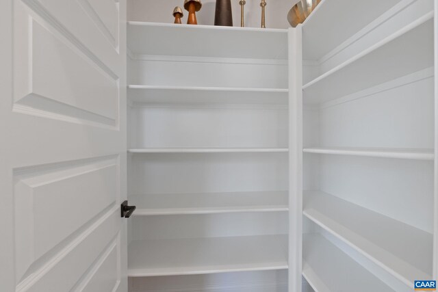 view of pantry