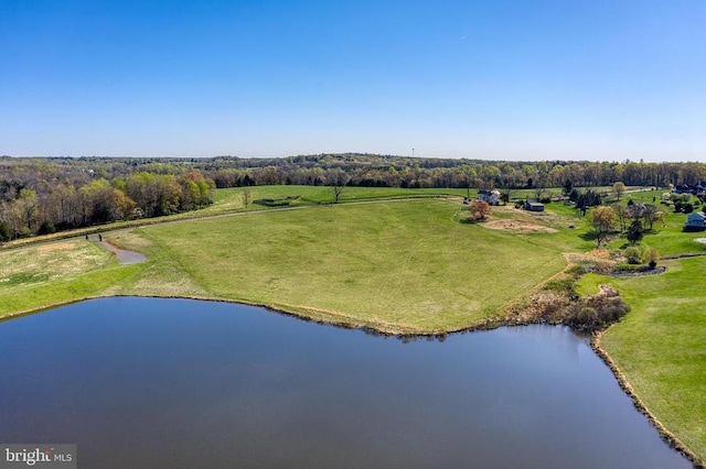 drone / aerial view of a nearby body of water