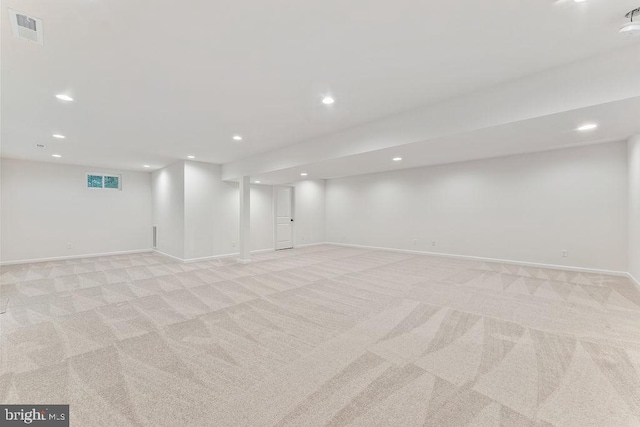 13191 Scotts Ml, Culpeper, VA 22701 - finished basement featuring light colored carpet, baseboards, and recessed lighting
