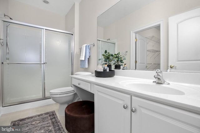 6231 Autumn Leaf Dr, Fredericksburg, VA 22407 - full bath featuring a shower stall, vanity, toilet, and tile patterned flooring