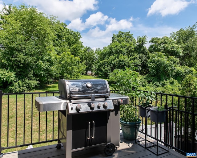 142 Junction Ln, Charlottesville, VA 22902 - wooden terrace with a grill and a yard