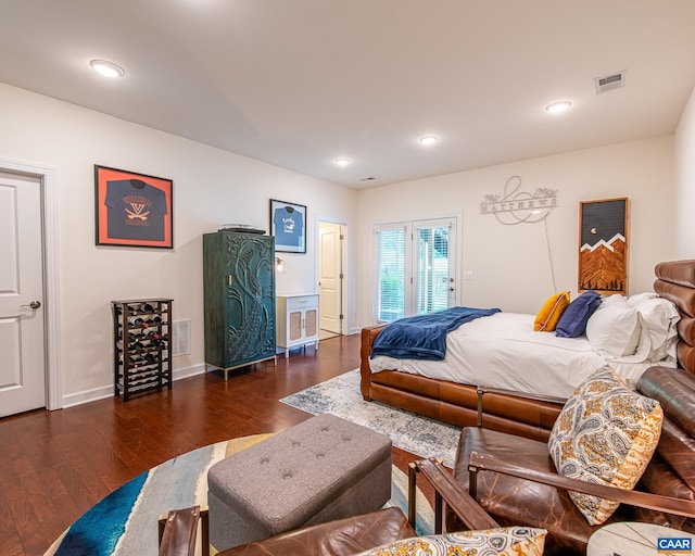 142 Junction Ln, Charlottesville, VA 22902 - bedroom featuring wood finished floors, recessed lighting, and access to exterior