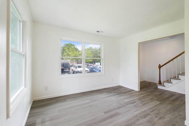 1114 Mountain View Dr, Harrisonburg, VA 22801 - spare room with wood finished floors and stairs
