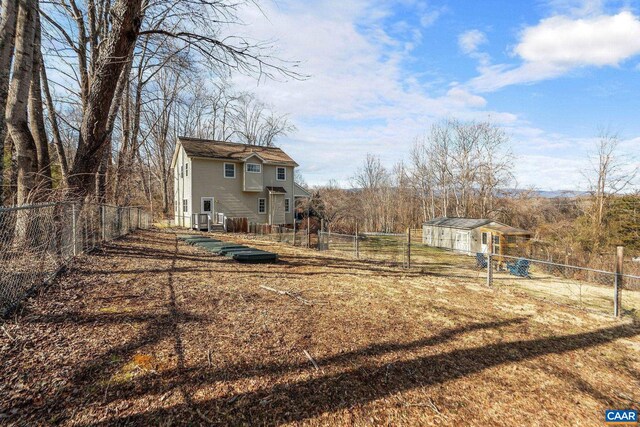 57 Pounding Branch Rd, Afton, VA 22920 - view of yard with a fenced backyard and an outdoor structure