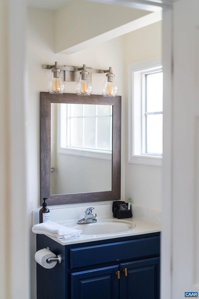 57 Pounding Branch Rd, Afton, VA 22920 - bathroom featuring a wealth of natural light and vanity