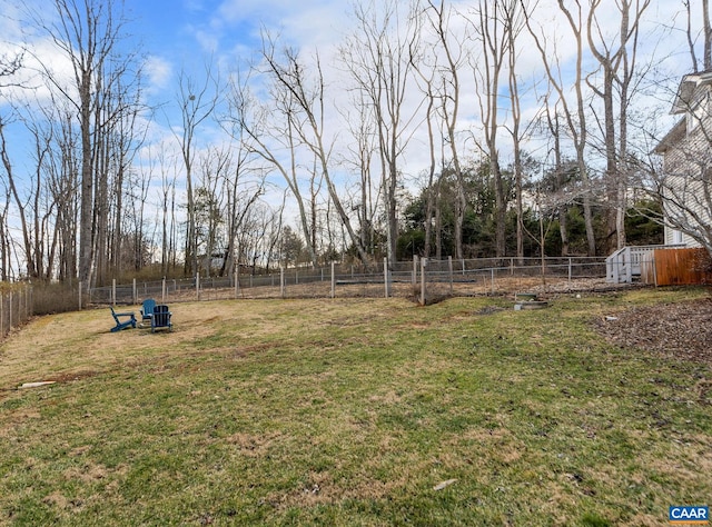 57 Pounding Branch Rd, Afton, VA 22920 - view of yard featuring an outbuilding, a fenced backyard, and a storage unit