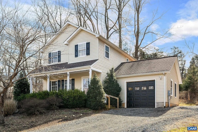 57 Pounding Branch Rd, Afton, VA 22920 - traditional home with a garage and gravel driveway