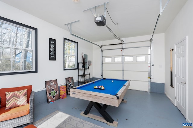 57 Pounding Branch Rd, Afton, VA 22920 - playroom with billiards, concrete flooring, and a garage