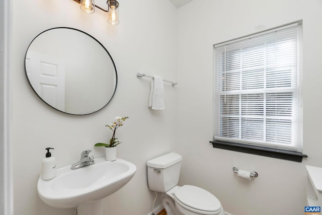 57 Pounding Branch Rd, Afton, VA 22920 - bathroom with a sink, toilet, and baseboards