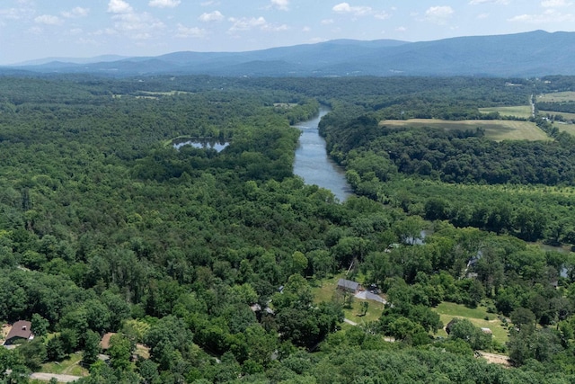 123 Fishermans Ln, Luray, VA 22835 - aerial view of a heavily wooded area and a water and mountain view