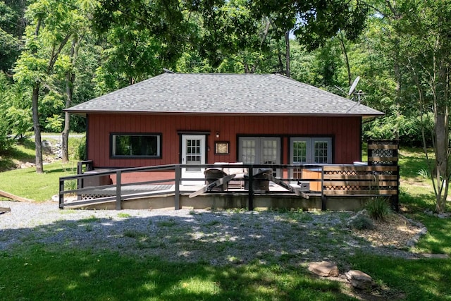 123 Fishermans Ln, Luray, VA 22835 - view of front of house with a shingled roof and french doors