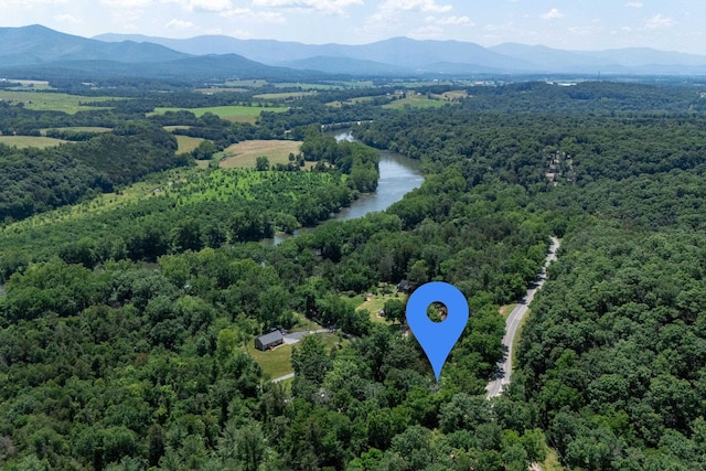 123 Fishermans Ln, Luray, VA 22835 - bird's eye view of a forest and a water and mountain view