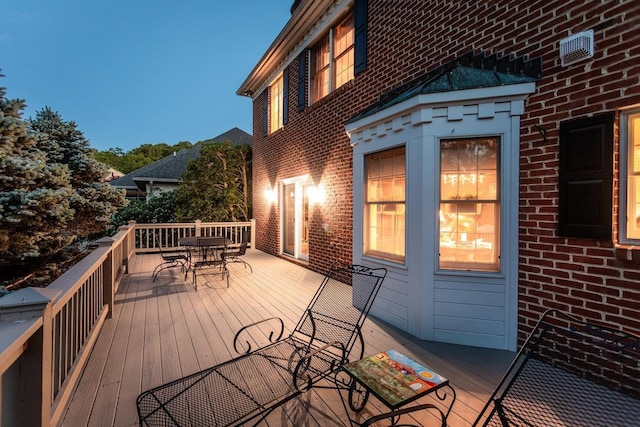 225 Divot Dr, Harrisonburg, VA 22802 - wooden deck featuring outdoor dining space