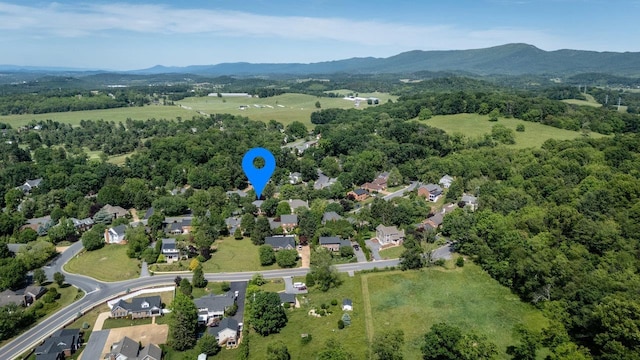 225 Divot Dr, Harrisonburg, VA 22802 - aerial overview of property's location with mountains