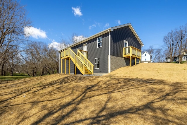 TBD Senedo Rd, Mount Jackson, VA 22842 - rear view of property featuring a wooden deck and stairway