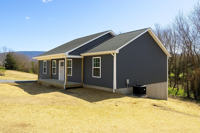 TBD Senedo Rd, Mount Jackson, VA 22842 - view of side of home featuring covered porch, roof with shingles, and a mountain view