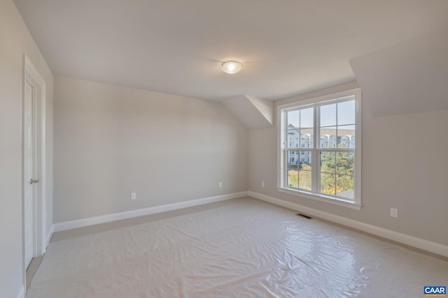 196 Thicket Run Pl, Charlottesville, VA 22911 - additional living space with light carpet, baseboards, and visible vents