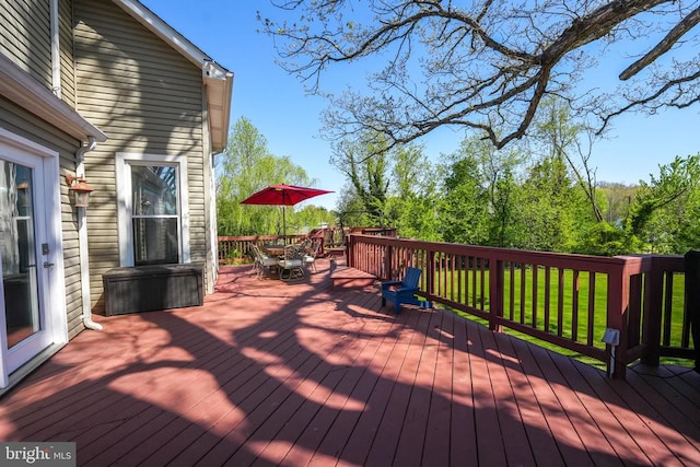 7329 Cloverhill Rd, Spotsylvania, VA 22551 - deck featuring outdoor dining space