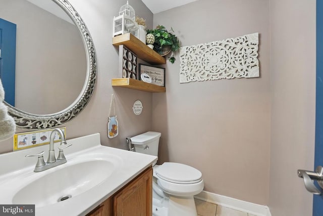 7329 Cloverhill Rd, Spotsylvania, VA 22551 - half bathroom with tile patterned floors, toilet, and vanity