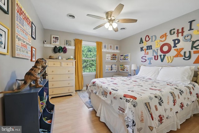 7329 Cloverhill Rd, Spotsylvania, VA 22551 - bedroom with light wood-style flooring and ceiling fan