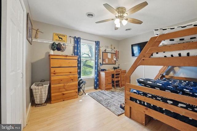 7329 Cloverhill Rd, Spotsylvania, VA 22551 - bedroom with wood finished floors, baseboards, and ceiling fan