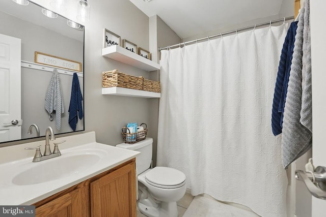 7329 Cloverhill Rd, Spotsylvania, VA 22551 - full bath with toilet, vanity, and tile patterned flooring
