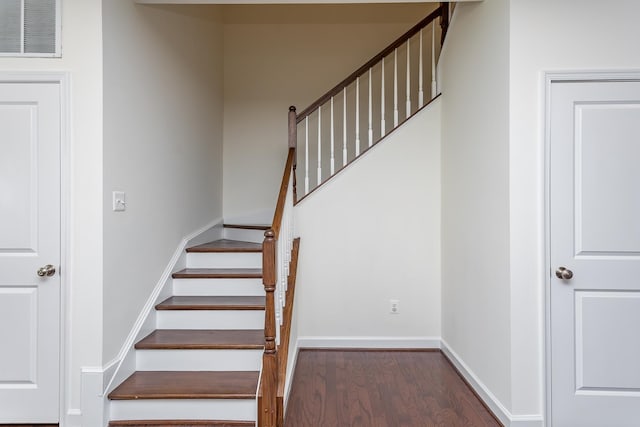 3267 Battery Park Pl, Rockingham, VA 22801 - stairway featuring wood finished floors and baseboards