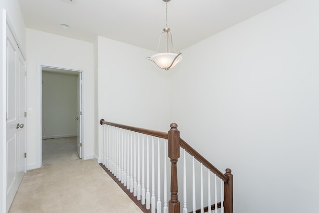 3267 Battery Park Pl, Rockingham, VA 22801 - hall featuring light colored carpet and an upstairs landing