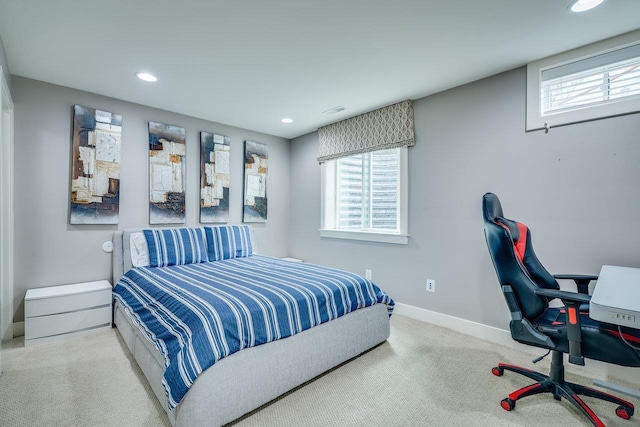 3436 Charleston Blvd, Rockingham, VA 22801 - bedroom with baseboards, visible vents, recessed lighting, and carpet