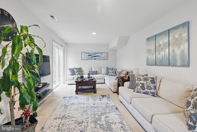 2348 Silver Fox Way, Locust Grove, VA 22508 - living room featuring light carpet and recessed lighting