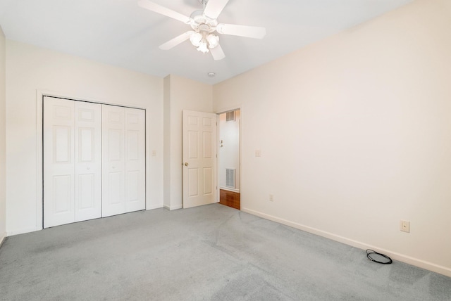 43 Greenview Ln, New Market, VA 22844 - unfurnished bedroom featuring carpet, baseboards, a closet, and visible vents
